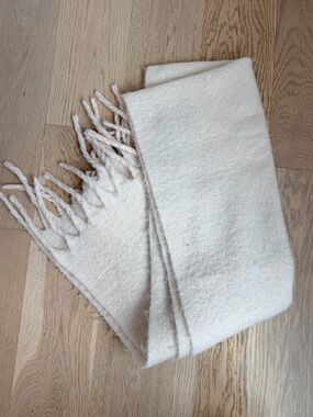 Zara Oversized Fuzzy Fringe Scarf